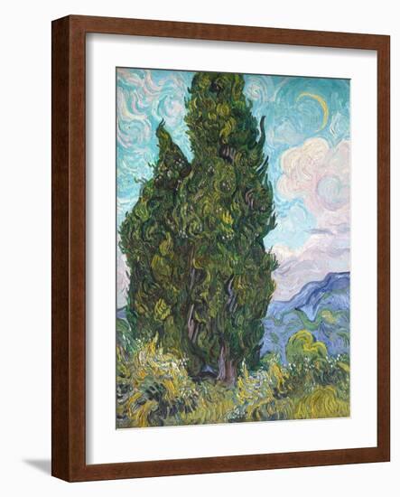 Cypresses-Vincent van Gogh-Framed Giclee Print