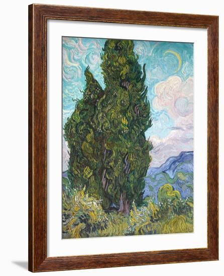 Cypresses-Vincent van Gogh-Framed Giclee Print