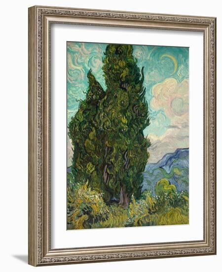 Cypresses-Vincent van Gogh-Framed Giclee Print