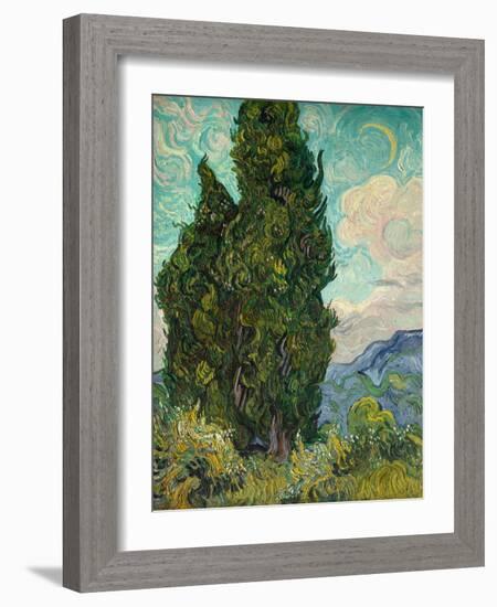 Cypresses-Vincent van Gogh-Framed Giclee Print