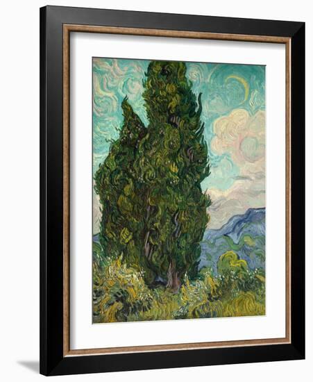 Cypresses-Vincent van Gogh-Framed Giclee Print