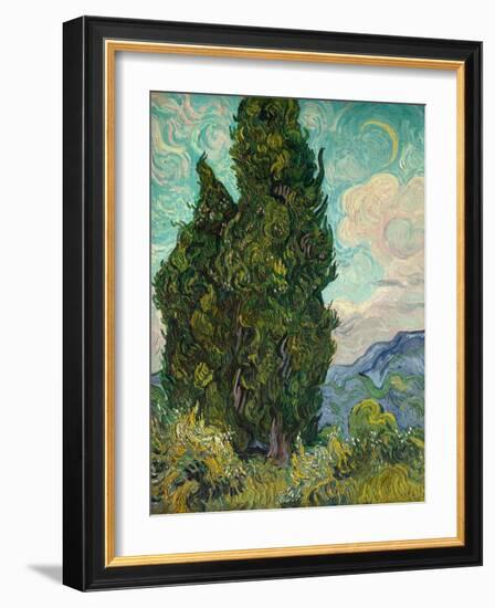 Cypresses-Vincent van Gogh-Framed Giclee Print