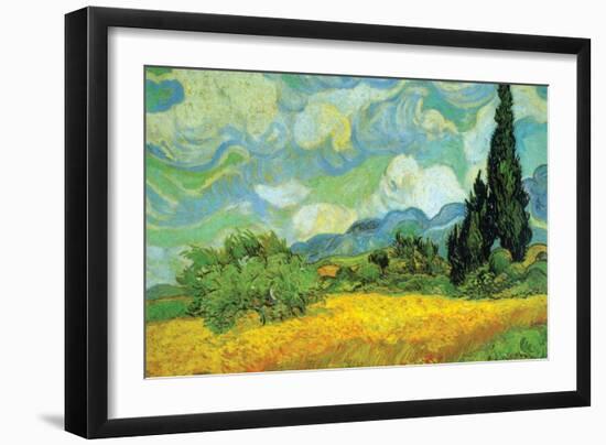 Cypresses-Vincent van Gogh-Framed Premium Giclee Print