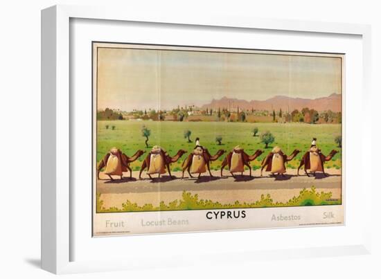 Cyprus: Fruit - Locust Beans - Asbestos - Silk, from the Series 'Some Empire Islands'-Keith Henderson-Framed Giclee Print