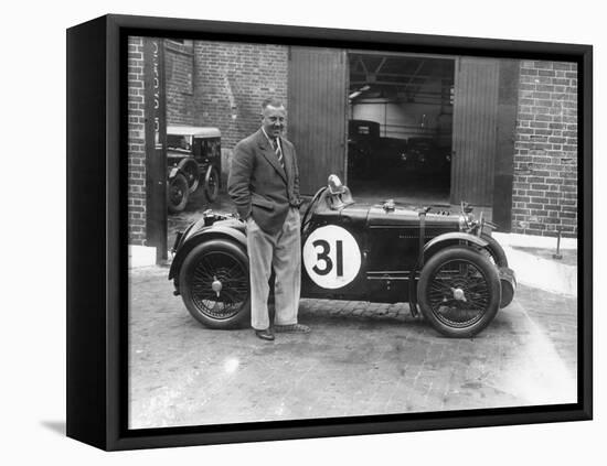 Cyril Paul with His Mg C Type, 1932-null-Framed Premier Image Canvas