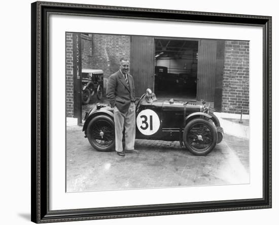 Cyril Paul with His Mg C Type, 1932-null-Framed Photographic Print