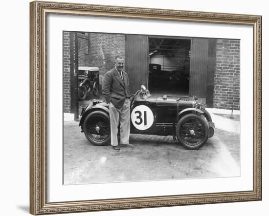 Cyril Paul with His Mg C Type, 1932-null-Framed Photographic Print