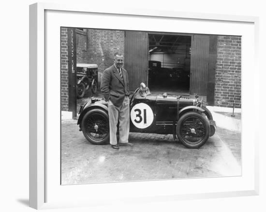 Cyril Paul with His Mg C Type, 1932-null-Framed Photographic Print