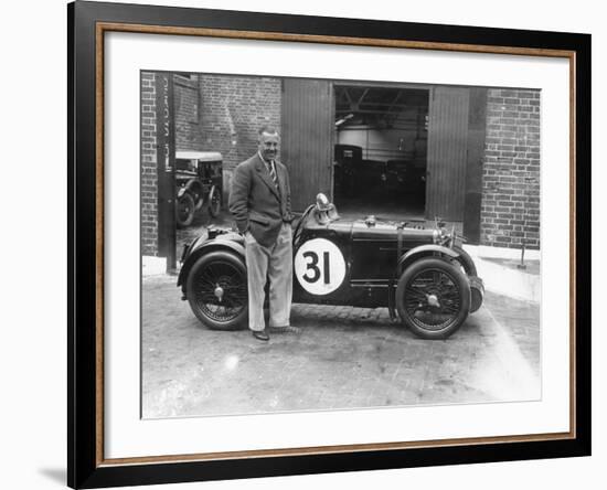 Cyril Paul with His Mg C Type, 1932-null-Framed Photographic Print