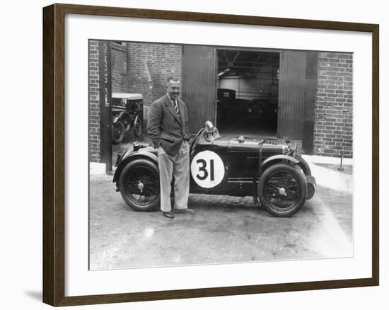 Cyril Paul with His Mg C Type, 1932-null-Framed Photographic Print