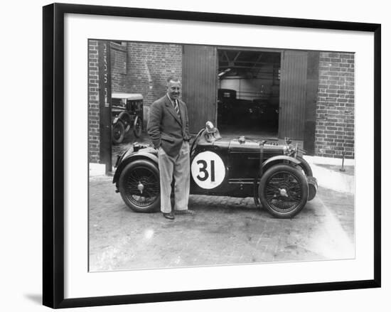 Cyril Paul with His Mg C Type, 1932-null-Framed Photographic Print