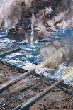 World War I- The sinking of the Gneisenau-Cyrus Cuneo-Giclee Print
