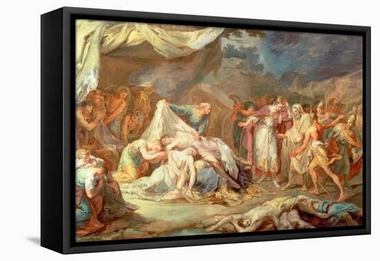 Cyrus the Great Before the Bodies of Abradatus and Pantheus-Vicente Lopez y Portana-Framed Premier Image Canvas