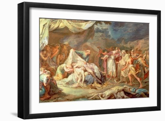 Cyrus the Great Before the Bodies of Abradatus and Pantheus-Vicente Lopez y Portana-Framed Giclee Print