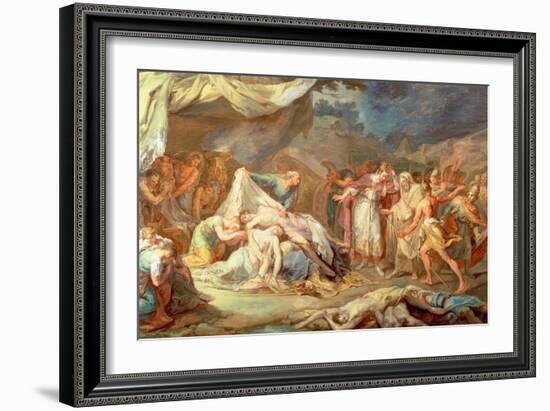 Cyrus the Great Before the Bodies of Abradatus and Pantheus-Vicente Lopez y Portana-Framed Giclee Print