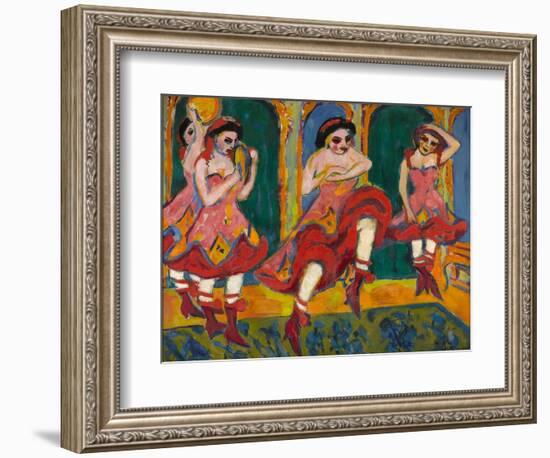 Czardas Dancers, 1908-1920-Ernst Ludwig Kirchner-Framed Giclee Print