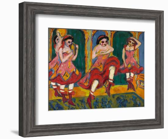 Czardas Dancers, 1908-1920-Ernst Ludwig Kirchner-Framed Giclee Print