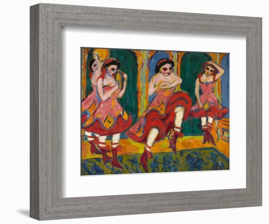 Czardas Dancers, 1908-1920-Ernst Ludwig Kirchner-Framed Giclee Print