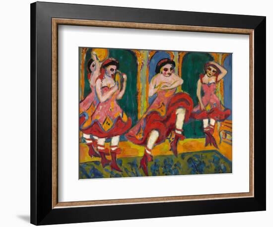 Czardas Dancers, 1908-1920-Ernst Ludwig Kirchner-Framed Giclee Print