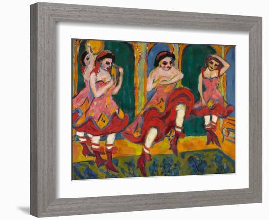 Czardas Dancers, 1908-1920-Ernst Ludwig Kirchner-Framed Giclee Print