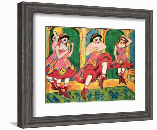 Czardas Dancers, 1908-20-Ernst Ludwig Kirchner-Framed Giclee Print