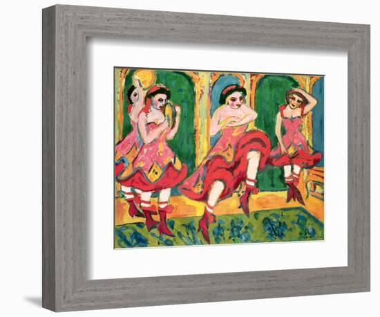 Czardas Dancers, 1908-20-Ernst Ludwig Kirchner-Framed Giclee Print