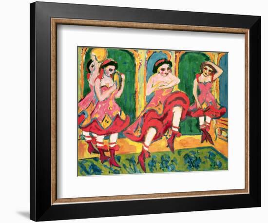 Czardas Dancers, 1908-20-Ernst Ludwig Kirchner-Framed Giclee Print