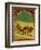 Czech English Cotton Label with Caravan of Camels-null-Framed Giclee Print
