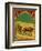 Czech English Cotton Label with Caravan of Camels-null-Framed Giclee Print