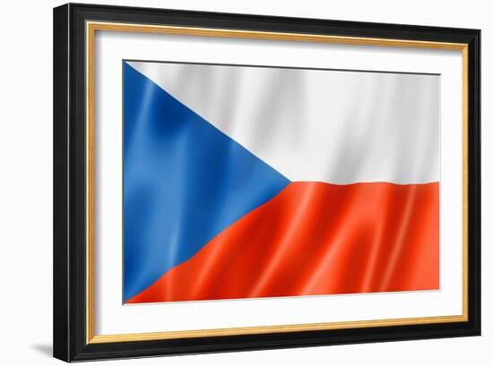 Czech Flag-daboost-Framed Art Print