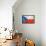 Czech Flag-daboost-Framed Stretched Canvas displayed on a wall