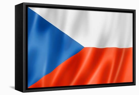 Czech Flag-daboost-Framed Stretched Canvas