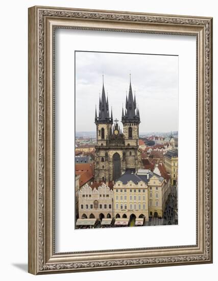 Czech Republic, Bohemia, Prague. Old Town Square with Tyn Cathedral-Emily Wilson-Framed Photographic Print