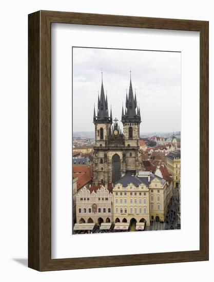 Czech Republic, Bohemia, Prague. Old Town Square with Tyn Cathedral-Emily Wilson-Framed Photographic Print