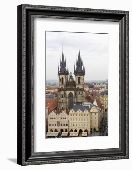 Czech Republic, Bohemia, Prague. Old Town Square with Tyn Cathedral-Emily Wilson-Framed Photographic Print