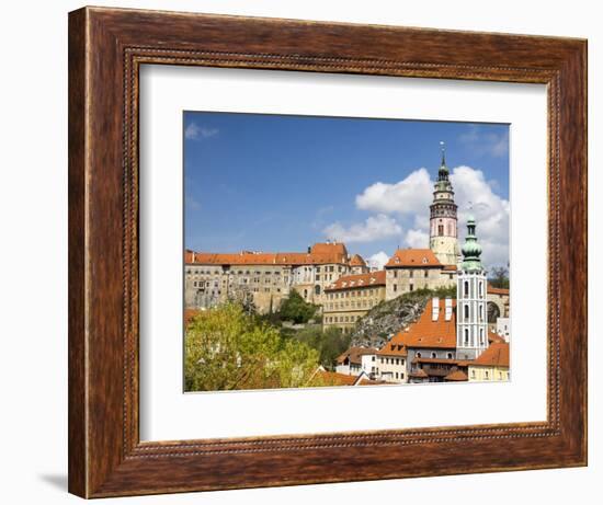 Czech Republic, Chesky Krumlov. Chesky Krumlov and Krumlov castle.-Julie Eggers-Framed Photographic Print