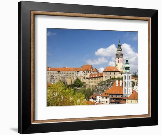 Czech Republic, Chesky Krumlov. Chesky Krumlov and Krumlov castle.-Julie Eggers-Framed Photographic Print