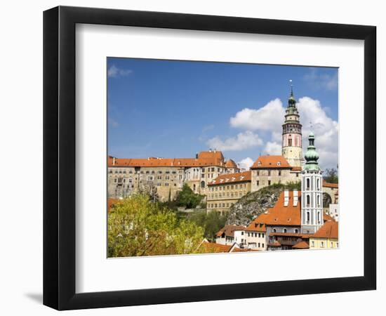 Czech Republic, Chesky Krumlov. Chesky Krumlov and Krumlov castle.-Julie Eggers-Framed Photographic Print