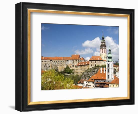 Czech Republic, Chesky Krumlov. Chesky Krumlov and Krumlov castle.-Julie Eggers-Framed Photographic Print