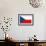 Czech Republic Country Flag - Letterpress-Lantern Press-Framed Art Print displayed on a wall