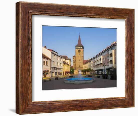 Czech Republic, Jicin. Fountain in Waldstein's square.-Julie Eggers-Framed Photographic Print