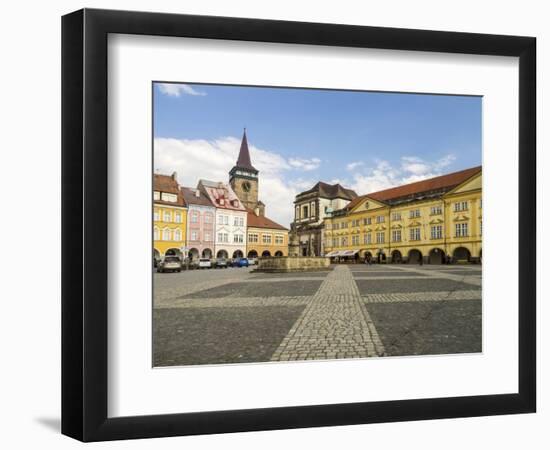 Czech Republic, Jicin. Main square surrounded by historic buildings.-Julie Eggers-Framed Photographic Print