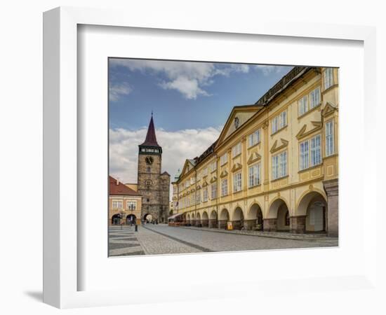 Czech Republic, Jicin. Main square surrounded by historic buildings.-Julie Eggers-Framed Photographic Print