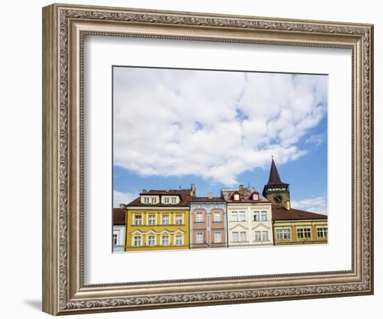 Czech Republic, Jicin. Main square surrounded by historic buildings.-Julie Eggers-Framed Photographic Print