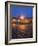 Czech Republic, Jicin. Main square with historic buildings in twilight.-Julie Eggers-Framed Photographic Print