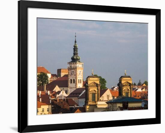 Czech Republic, Mikulov. The church Tower of St. Wenceslas-Julie Eggers-Framed Photographic Print