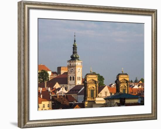 Czech Republic, Mikulov. The church Tower of St. Wenceslas-Julie Eggers-Framed Photographic Print