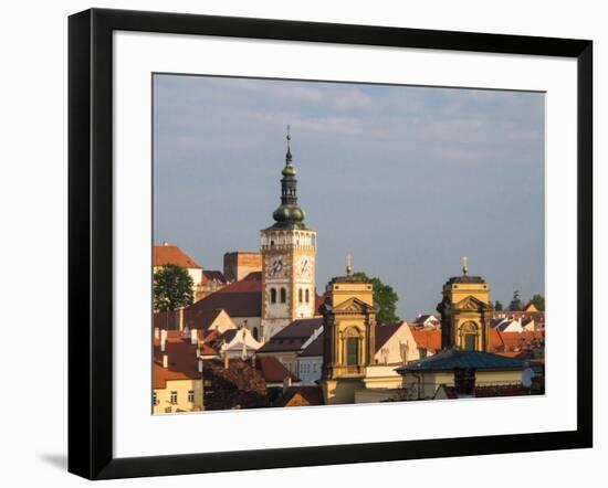 Czech Republic, Mikulov. The church Tower of St. Wenceslas-Julie Eggers-Framed Photographic Print