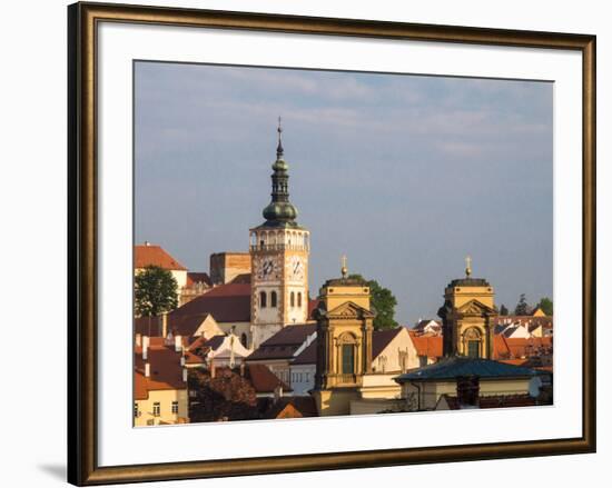 Czech Republic, Mikulov. The church Tower of St. Wenceslas-Julie Eggers-Framed Photographic Print