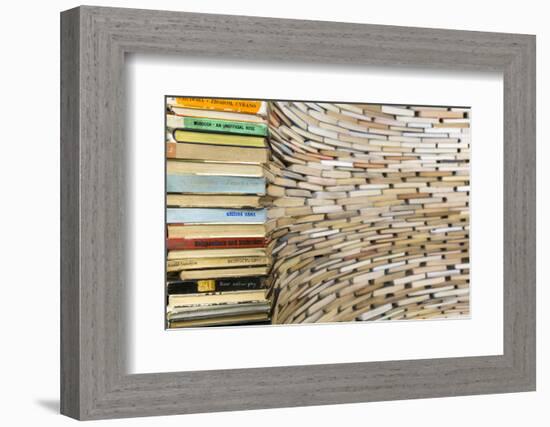 Czech Republic, Prague. Book Sculpture at Prague City Library-Jaynes Gallery-Framed Photographic Print